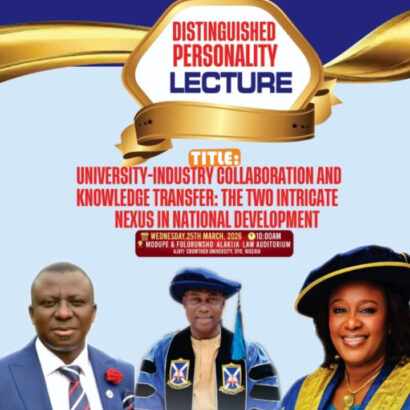 Distinguished Personality Lecture: ACU PG School to Host Prof. Farombi