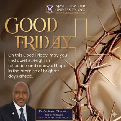Good Friday greeting from the Pro-Chancellor