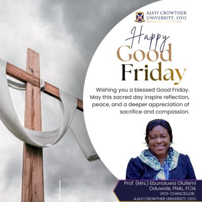 Good Friday greeting from the Vice-Chancellor